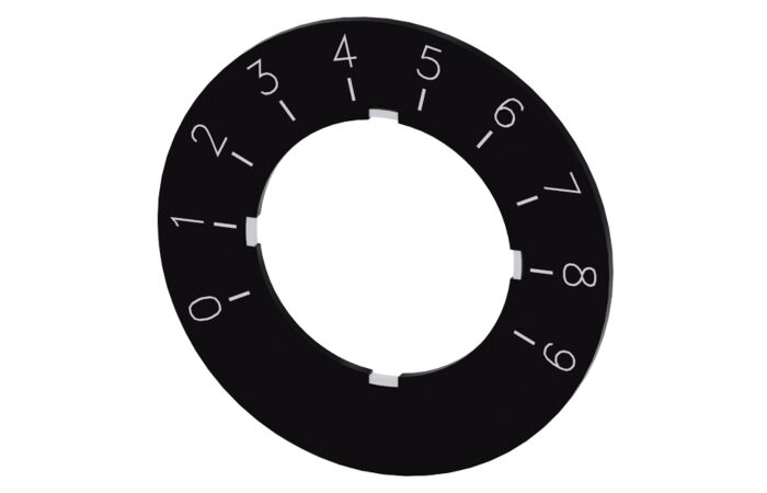 SIEMENS Štítek popisný pro potenciometr štítek černý, popisek 0-9