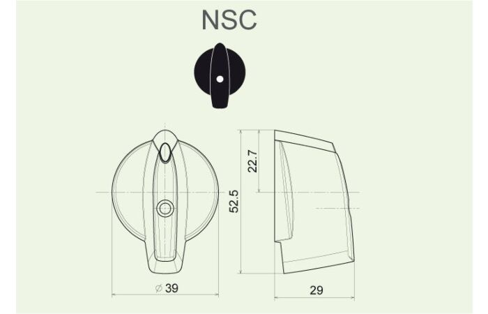 OBZOR Ovladač NSC/5 šipka střední černá