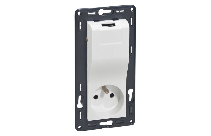 LEGRAND Zásuvka NILOÉ 764528+USB bílá