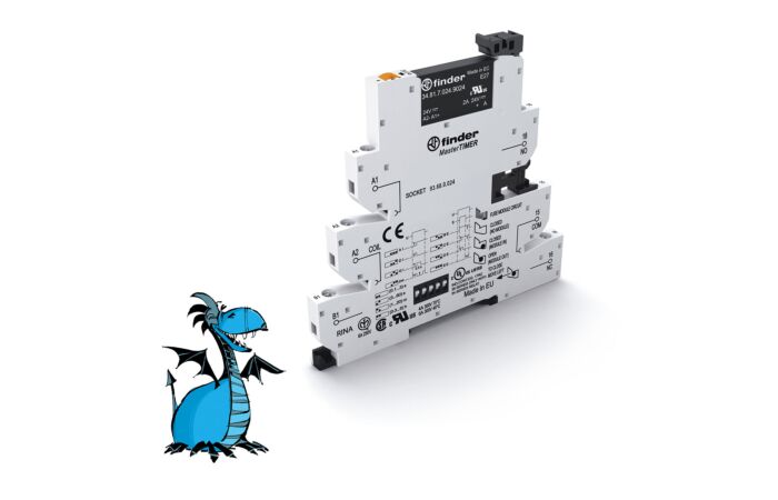 FINDER Vazební člen 39.80.0.024.9024, 1Z/2A/24V DC, 24V AC/DC