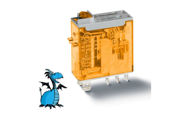 FINDER Relé 466180240040, DIN, 1P/16A, 24V AC