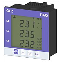 OEZ Analyzátor sítě měření, DI/DO, RO, flash paměť 1GB, komunikace Modbus RTU, Modbus TCP, napájení 24 ÷ 65 V  typ PAQ-12-U024-COM3
