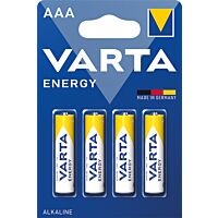VARTA Baterie mikrotužková ALKALINE Energy R3 1,5V AAA blistr 4ks