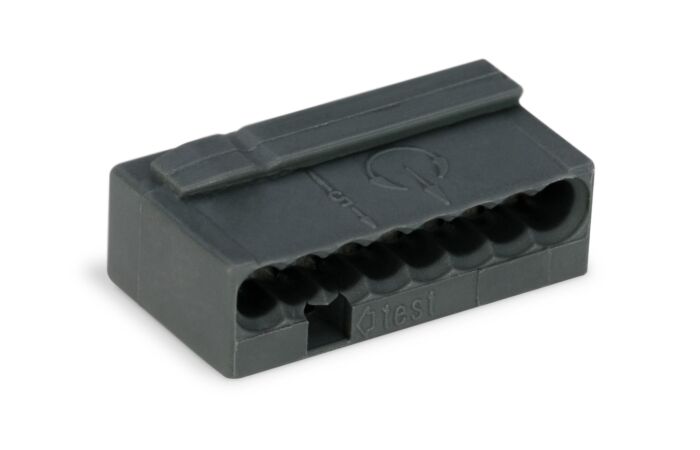 WAGO Svorka 243-208 instalační PUSH WIRE® pro plné vodiče, 8 x 0,8 mm², šedá