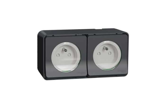 SCHNEIDER ELECTRIC Zásuvka 2násobná MUR 36028 230V IP55 antracit