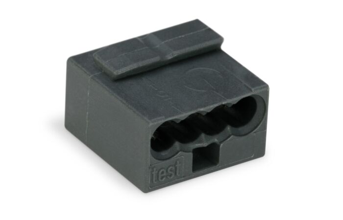 WAGO Svorka 243-204 instalační PUSH WIRE® pro plné vodiče, 4 x 0,8 mm²,  šedá