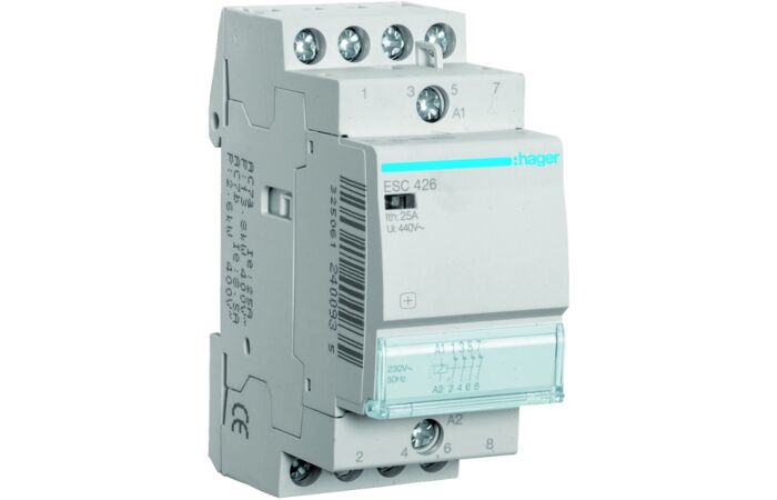 HAGER Stykač ESC426 4R 25A 230VAC