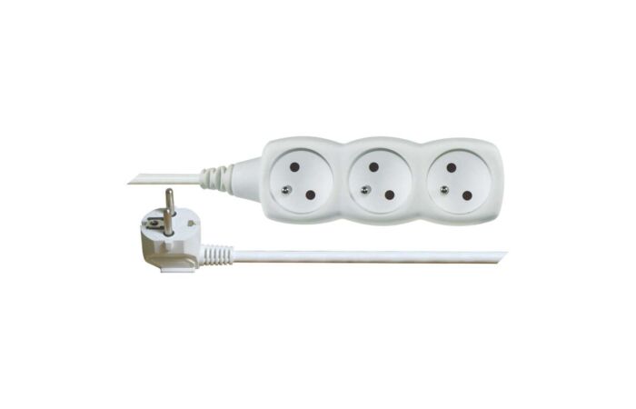 EMOS Přívod prodlužovací 5m 3zásuvka 250V/10A IP20 bílá