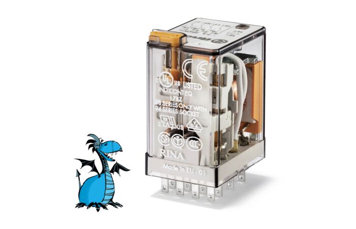 FINDER Relé 55.34.8.230.0040, 4P/7A, 230V AC