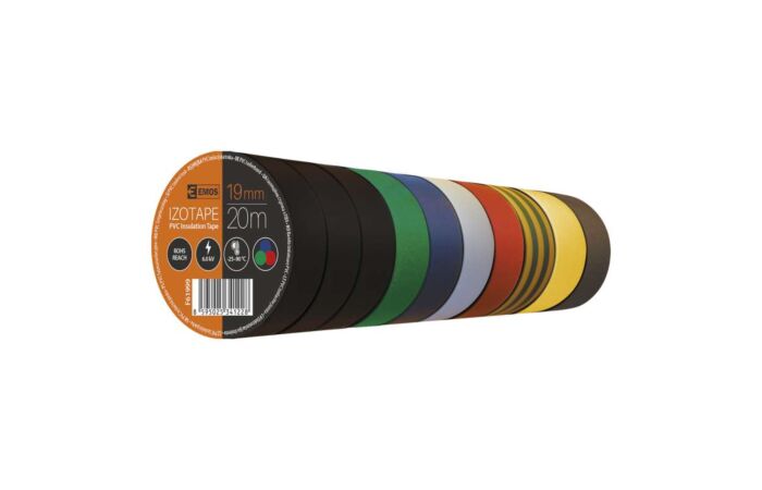 EMOS Sada izolačních pásek 19mm/20m PVC MIX 10ks