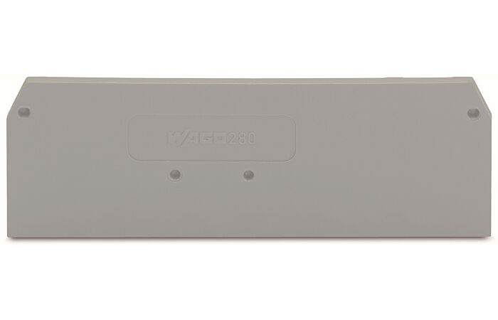 WAGO Víčko 280-314 řadové svorky (koncová bočnice a oddělovač) šedá