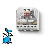 FINDER Krokový spínač 26.03.8.012.0000, 1Z+1R/10A, 12V AC, 2 kroky