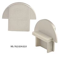 MCLED Koncovka pro VR bez otvoru stříbrná