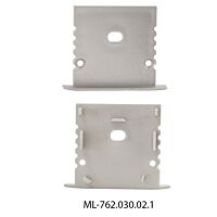 MCLED Koncovka pro VX s otvorem stříbrná