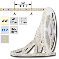 MCLED Pásek LED SMD5050 WW, 60LED/m, 14,4W/m, 1036lm/m, IP54, DC 12V, 10mm, 5m