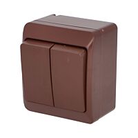 FAMATEL GALATEA Spínač  sériový č.5 10A 230V na omítku IP44 hnědá