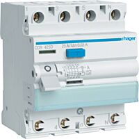 HAGER Chránič 25/4/0,03 A CDS425D bezšroubové svorky