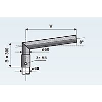 AMAKO Výložník SK 1/60 - 500 sadový lomený, žárový zinek
