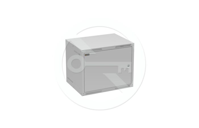 SOLARIX Skříň nástěnná GrandN-9U-645-21-G, 450mm, 19", plné dveře, IP20, šedá