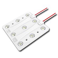 MCLED Modul LED 9xSMD3030, 7W, 12V, 580mA, 6550K, úhel 170°, IP65