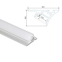 Profil AL 39/19mm NK matný 1m komplet