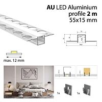 Hliníkový profil pro sádrokartony AU 2m