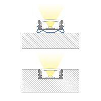 Přisazený hliníkový profil černý PH2 17x