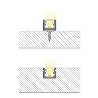 Přisazený hliníkový profil PT černý, 10x