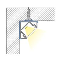 Rohový hliníkový profil černý RT2 18x18m