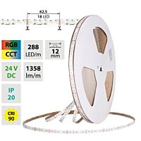 Pásek LED SMD RGB+CCT 18W/m 24V IP20 5m