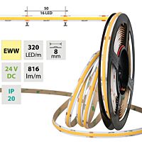 LED pásek COB EWW, 320LED/m, 8W/m, DC 24