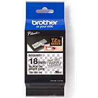 BROTHER Páska TZ-SE4 18mm bílá/černá