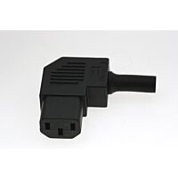 BULGIN  Zásuvka-spojka 230V/10A kabelová lomená IP20 černá