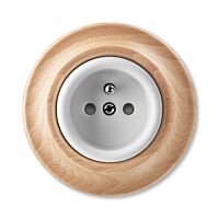 ABB Zásuvka jednonásobná s ochranným kolíkem, s clonkami (plastový kryt dutiny)  5519K-C02357 50