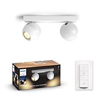 HUE Svítidlo LED Buckram Bluetooth 2x5W GU10 2x350lm 2200-6500K ovladač IP20 bílá