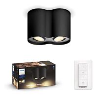 HUE Svítidlo LED Pillar Bluetooth 2x5W GU10 2x350lm 2200-6500K ovladač IP20 černá