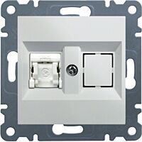 HAGER Zásuvka LUMINA WL2110 1xRJ c.5e  UTP datová IP20 bílá lesk
