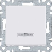 HAGER Spínač LUMINA WL0410 řazení 1/0So 1pólové 10A 250V podsvětlení IP20 bílá lesk