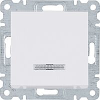 HAGER Spínač LUMINA WL0210 řazení 1So 10A 250V podsvětlení IP20 bílá lesk