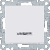 HAGER Spínač LUMINA WL0220 řazení 6So 10A 250V podsvětlení IP20 bílá lesk