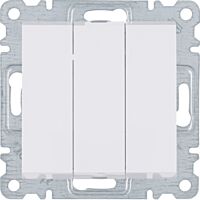 HAGER Spínač LUMINA WL0070 3-pólový 10A 250V IP20 bílá lesk