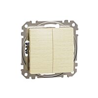 SCHNEIDER Sedna Design & Elements Přepínač dvojitý střídavý č.6+6 bříza