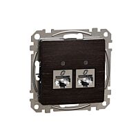 SCHNEIDER Sedna Design & Elements Datová zásuvka 2xRJ45 kat. 6 STP wenge