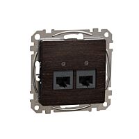 SCHNEIDER Sedna Design & Elements Datová zásuvka 2xRJ45 kat. 6A UTP wenge