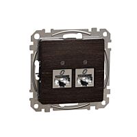 SCHNEIDER Sedna Design & Elements Datová zásuvka 2xRJ45 kat. 6A STP wenge