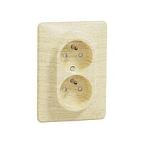SCHNEIDER Sedna Design & Elements Zásuvka dvojnásobná 230V 16A bříza