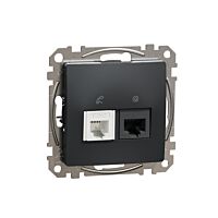 SCHNEIDER Datová zásuvka RJ45 kat.5e UTP + telefonní