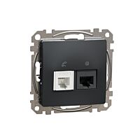 SCHNEIDER Datová zásuvka RJ45 kat.6 UTP + telefonní