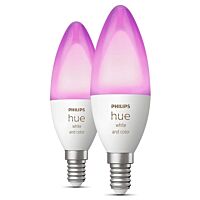 HUE Žárovka LED White and Color Ambiance Bluetooth  6W (40)      E14 2x470lm 2000-6500K RGB IP20 (set 2ks)