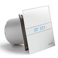 CATA Ventilátor E100 GTH kuličková ložiska, časovač, hygro, čelní sklo, bílý